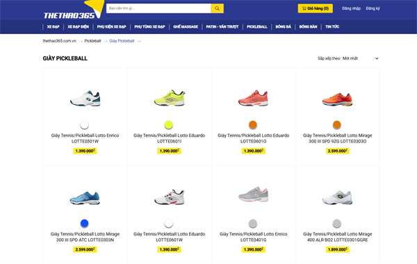 Vì sao nên mua giày Pickleball tại Thể Thao 365?