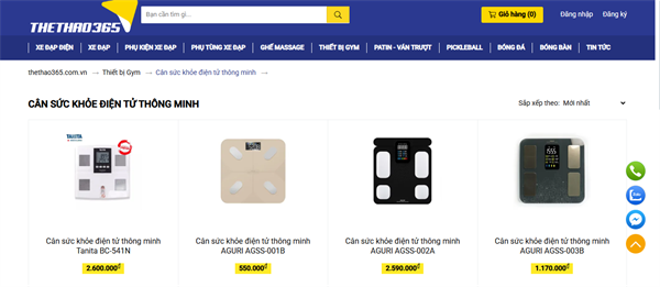 Vì sao nên mua cân thông minh tại Thể Thao 365?