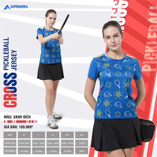 Áo T-shirt Pickleball Kaiwin Cross Nữ