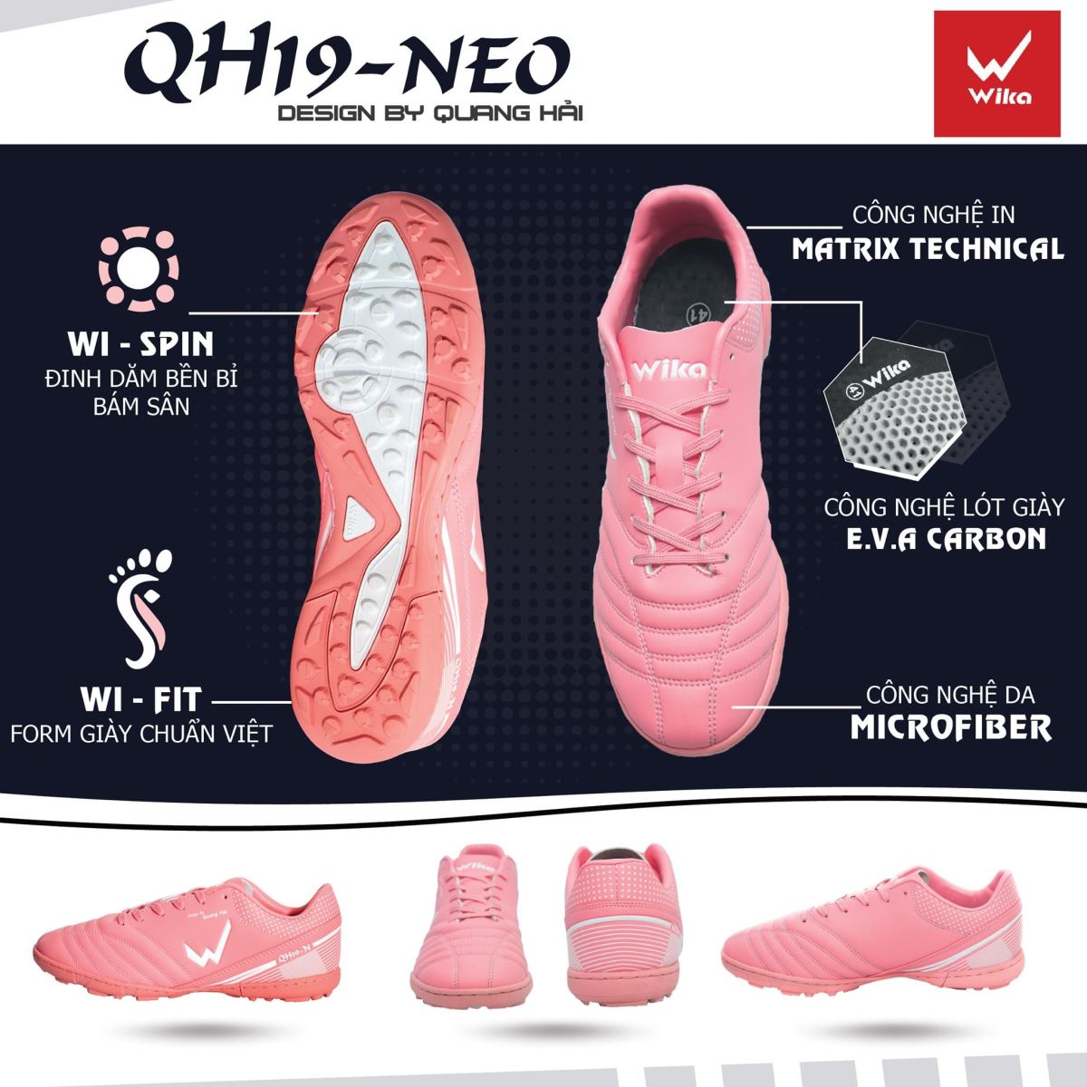 Công nghệ hỗ trợ tốc độ, kiểm soát bóng, sút mạnh