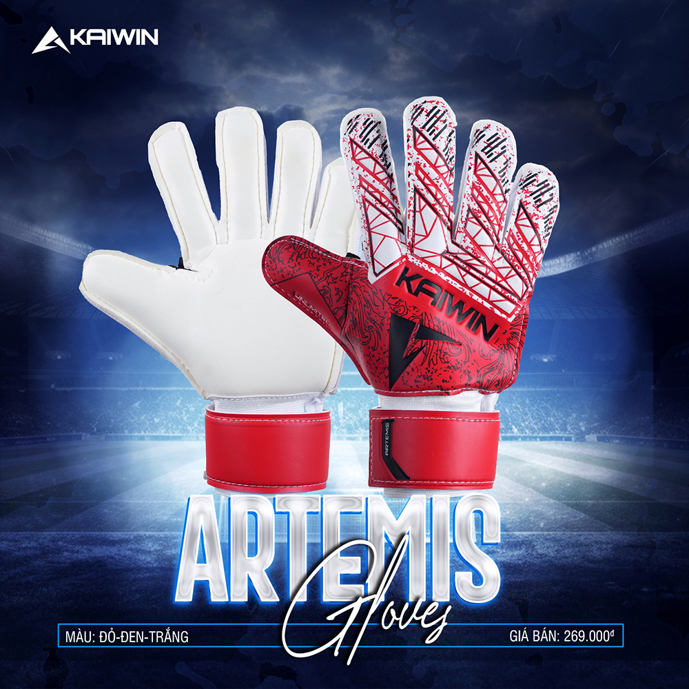 găng tay thủ môn Kaiwin Artemis đỏ