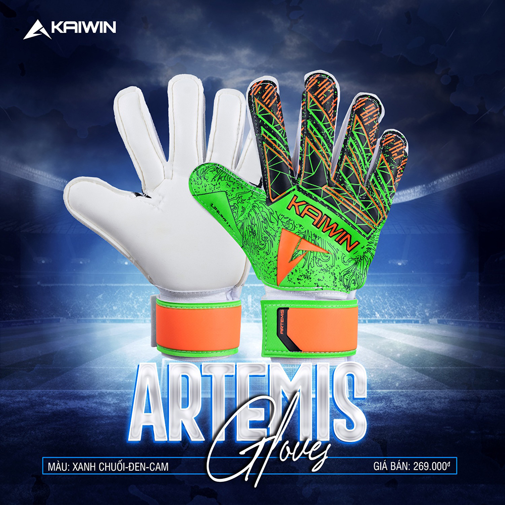 găng tay thủ môn Kaiwin Artemis xanh lá