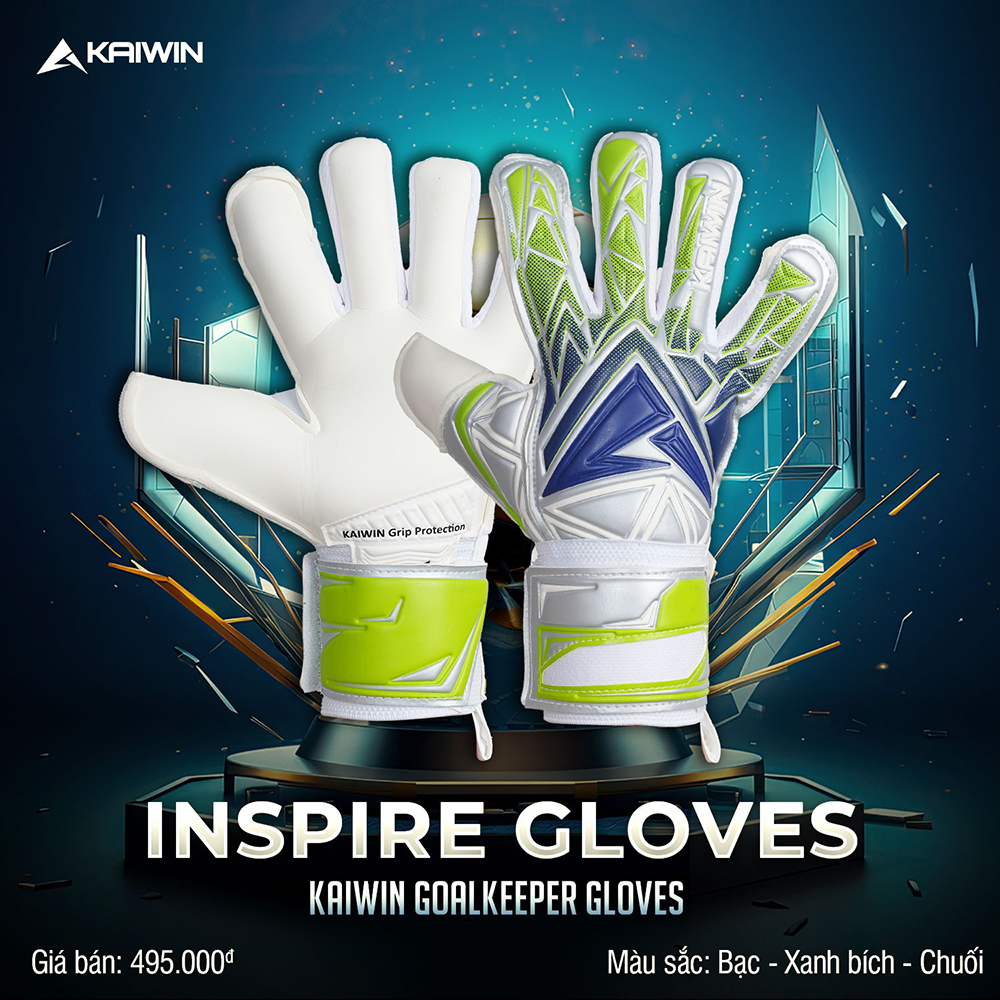 găng tay thủ môn Kaiwin Inspire xanh lá