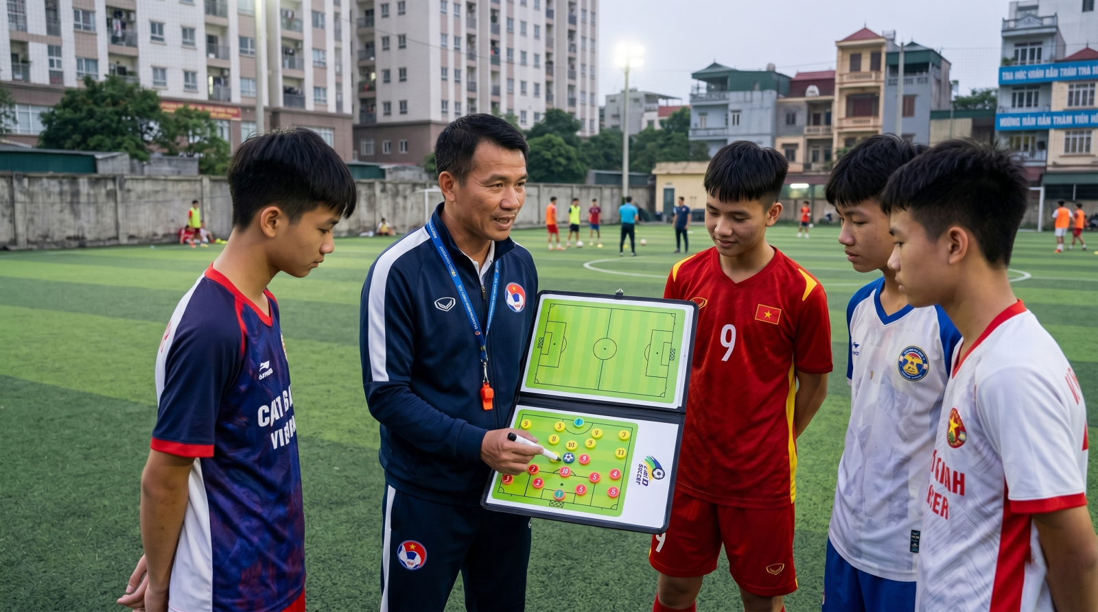 Bảng sơ đồ chiến thuật bóng đá quân nhựa