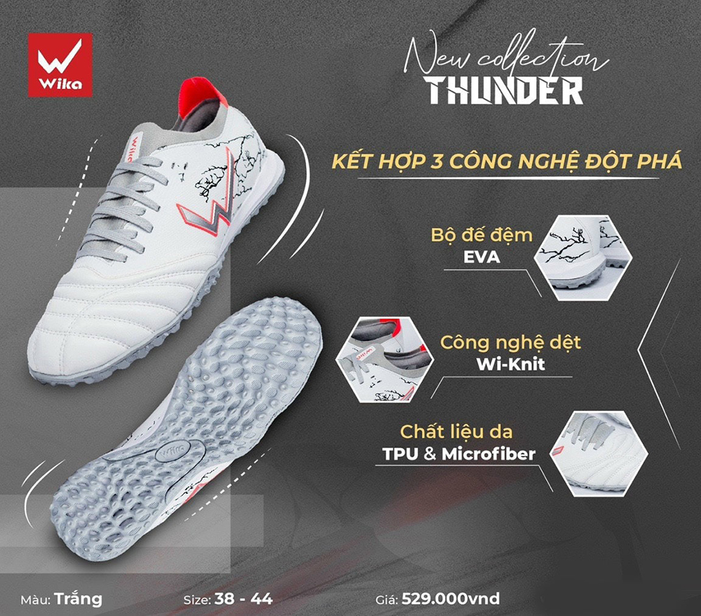 giày bóng đá Wika Thunder 4