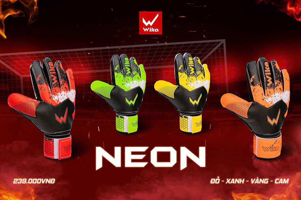 găng tay thủ môn Wika Neon 1