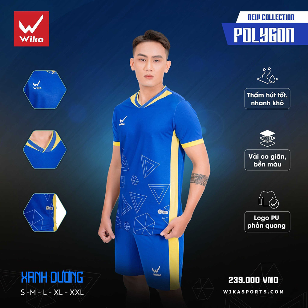 quần áo bóng đá Wika Polygon 1