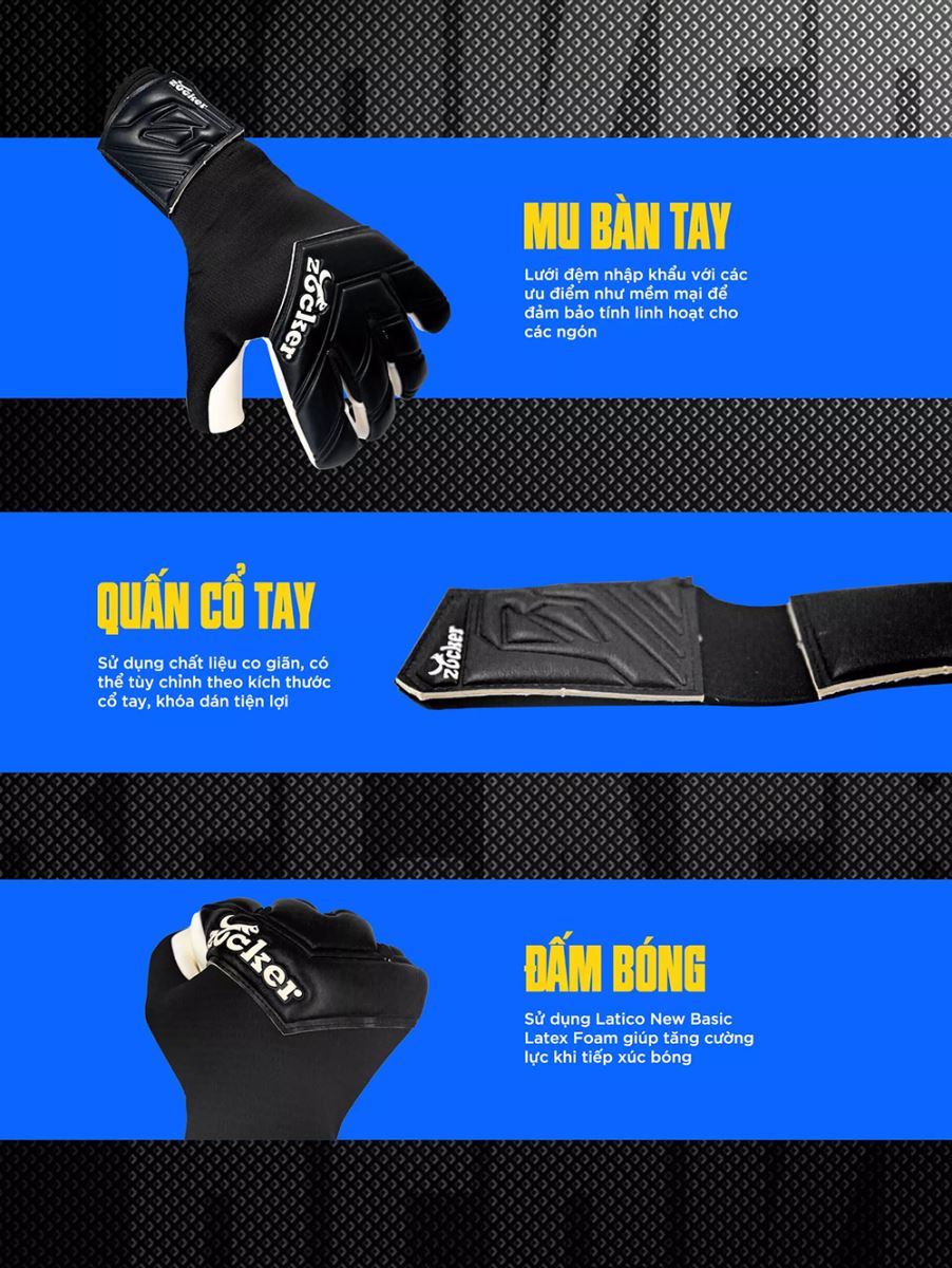 găng tay thủ môn Zocker Gloves Becker 4