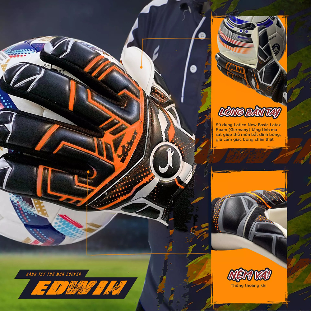 găng tay thủ môn Zocker Gloves Edwin 3
