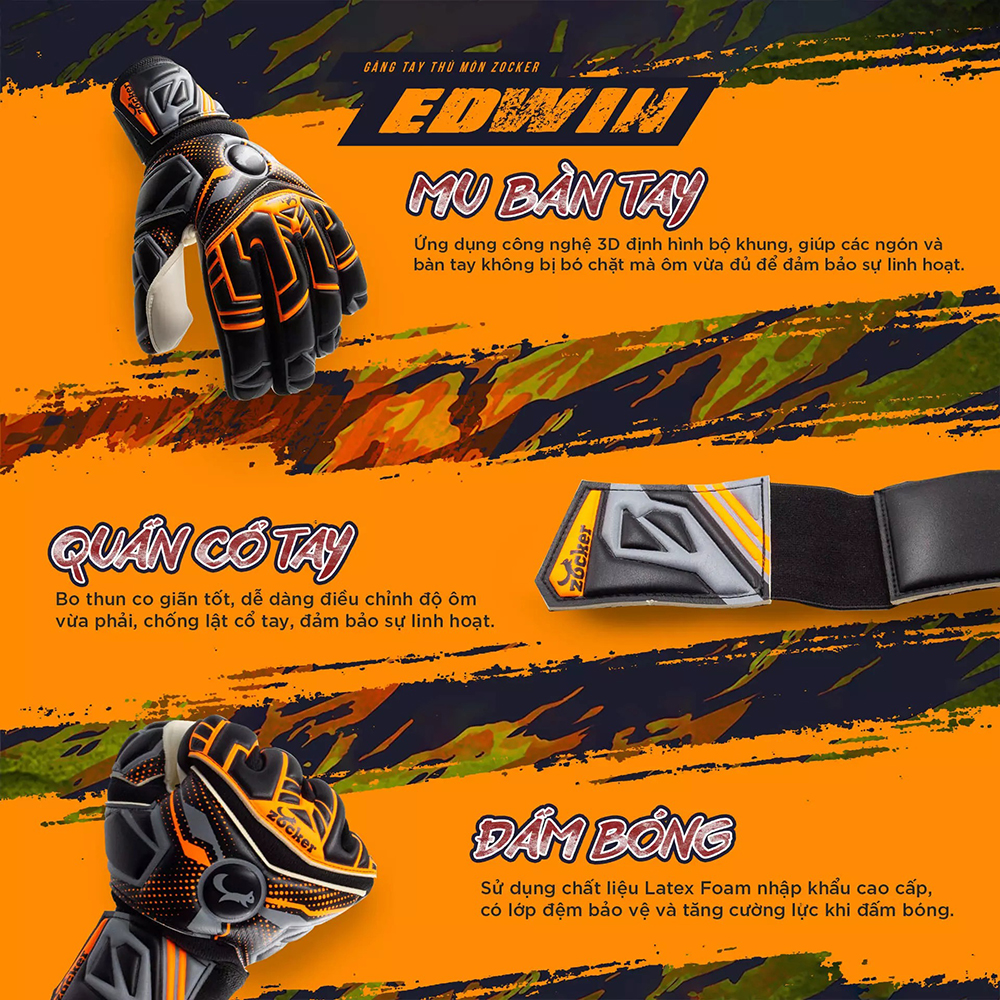 găng tay thủ môn Zocker Gloves Edwin 4