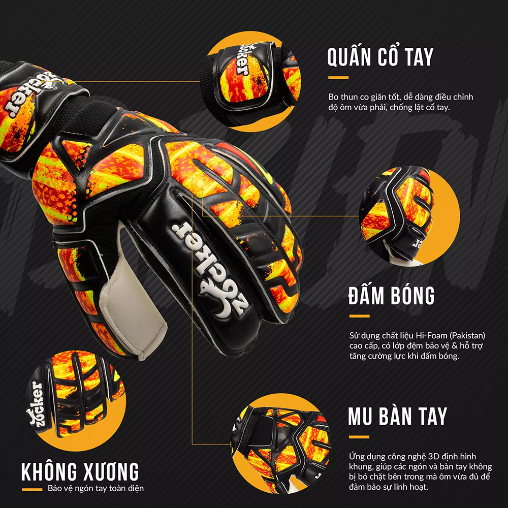 găng tay thủ môn Zocker Gloves Fabien 4