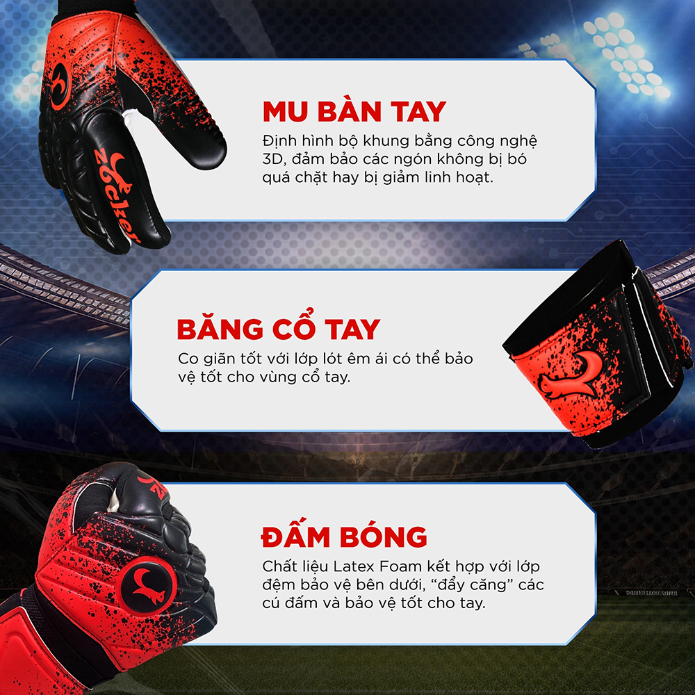 găng tay thủ môn Zocker Gloves Spencer 3