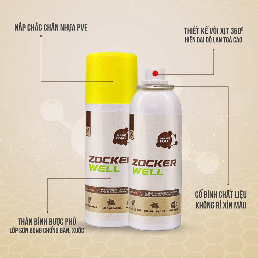 bình xịt khử mùi thảo dược Zocker Well 2