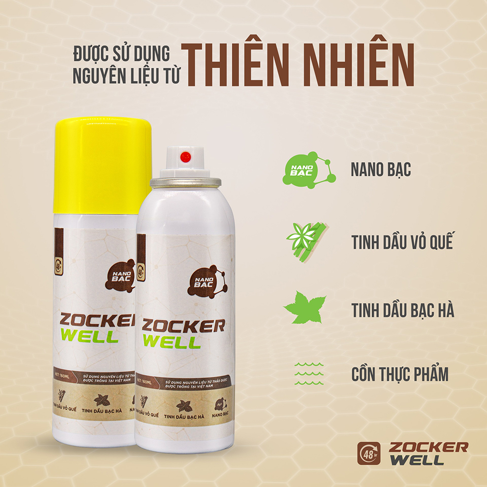 bình xịt khử mùi thảo dược Zocker Well 3