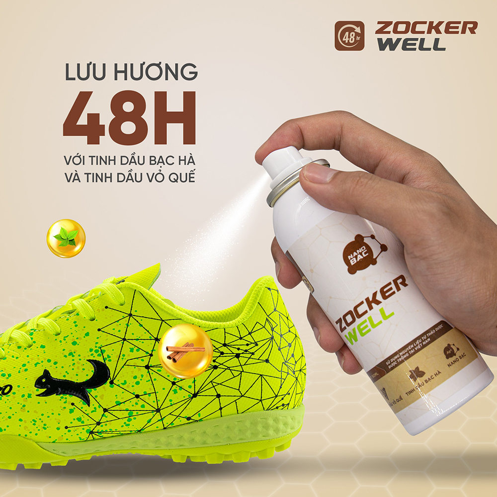 bình xịt khử mùi thảo dược Zocker Well 4
