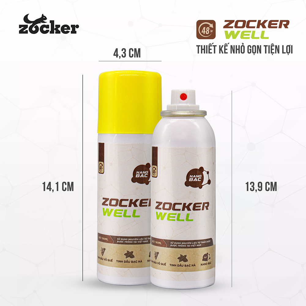 bình xịt khử mùi thảo dược Zocker Well 5