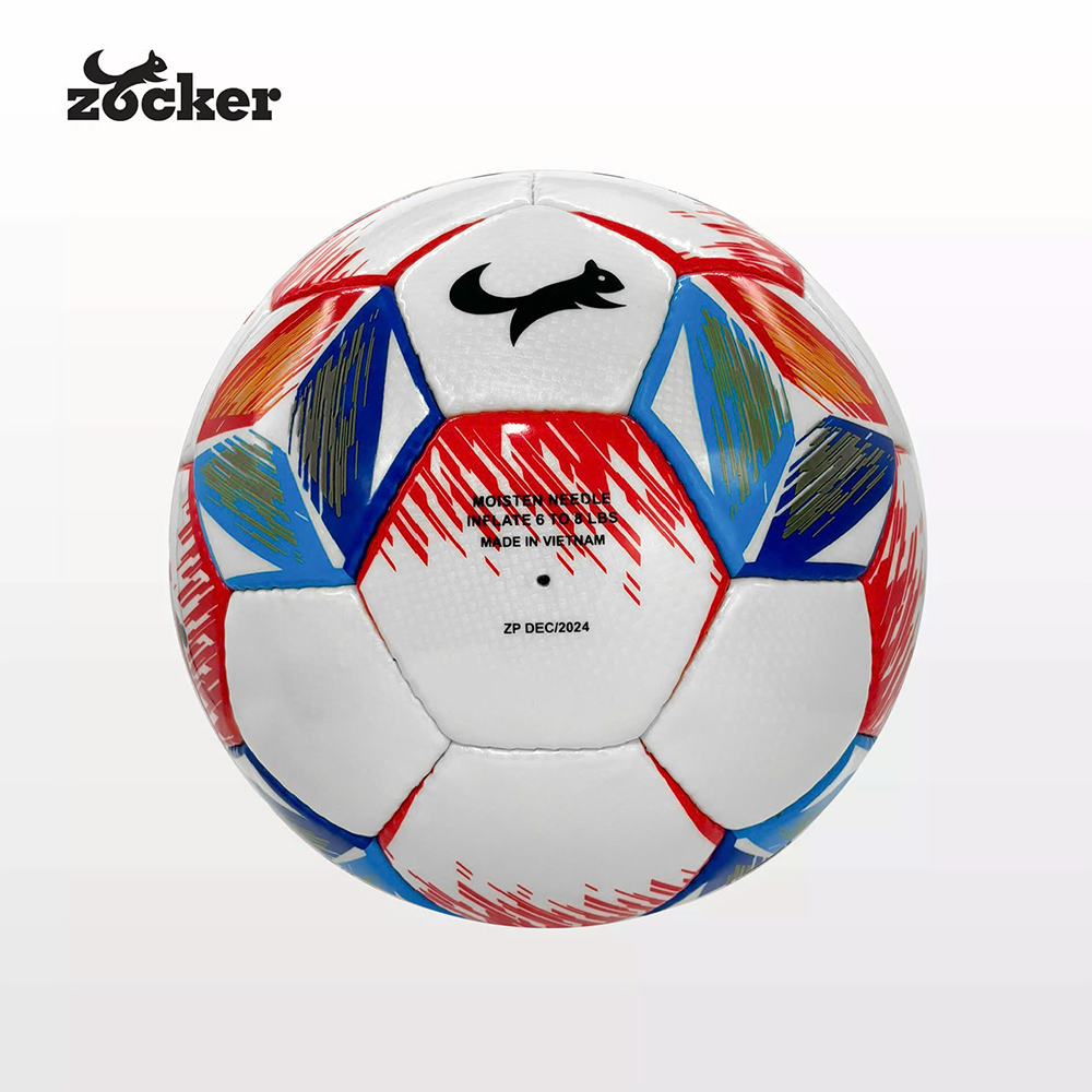 quả bóng đá tập luyện Size 5 Zocker Inspire da SVD Đỏ 3