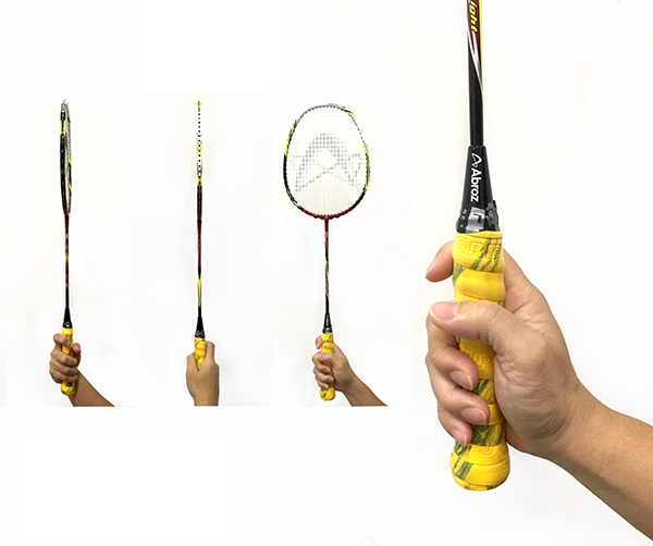 Cách cầm vợt thuận tay (V-grip)