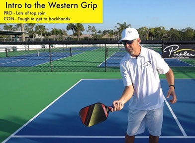 Kiểu cầm vợt pickleball Western