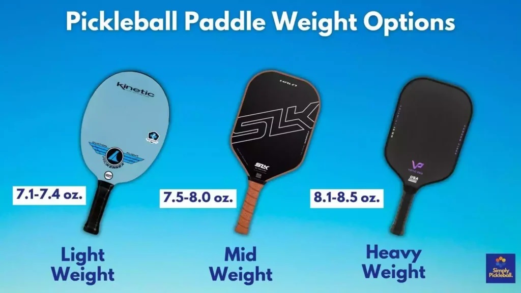 Chọn trọng lượng vợt Pickleball