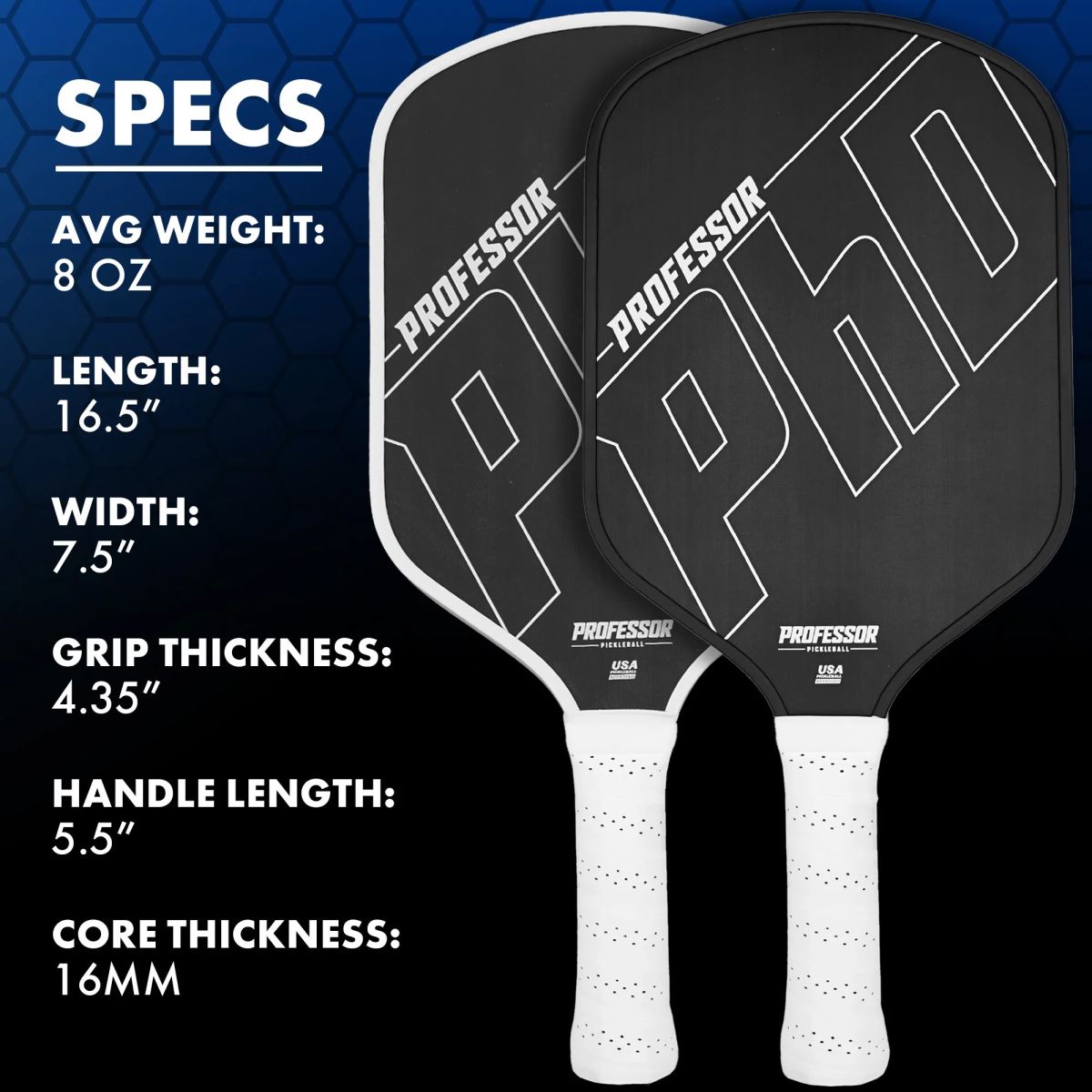 Đặc điểm của vợt Pickleball 16mm