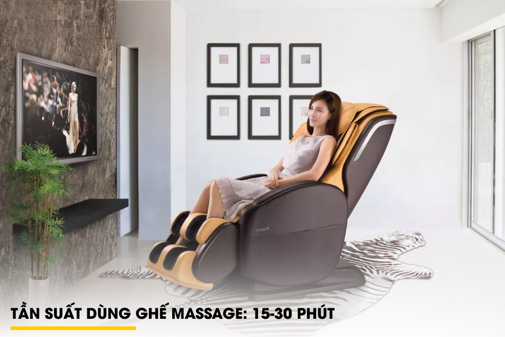 Tần suất sử dụng ghế massage phù hợp