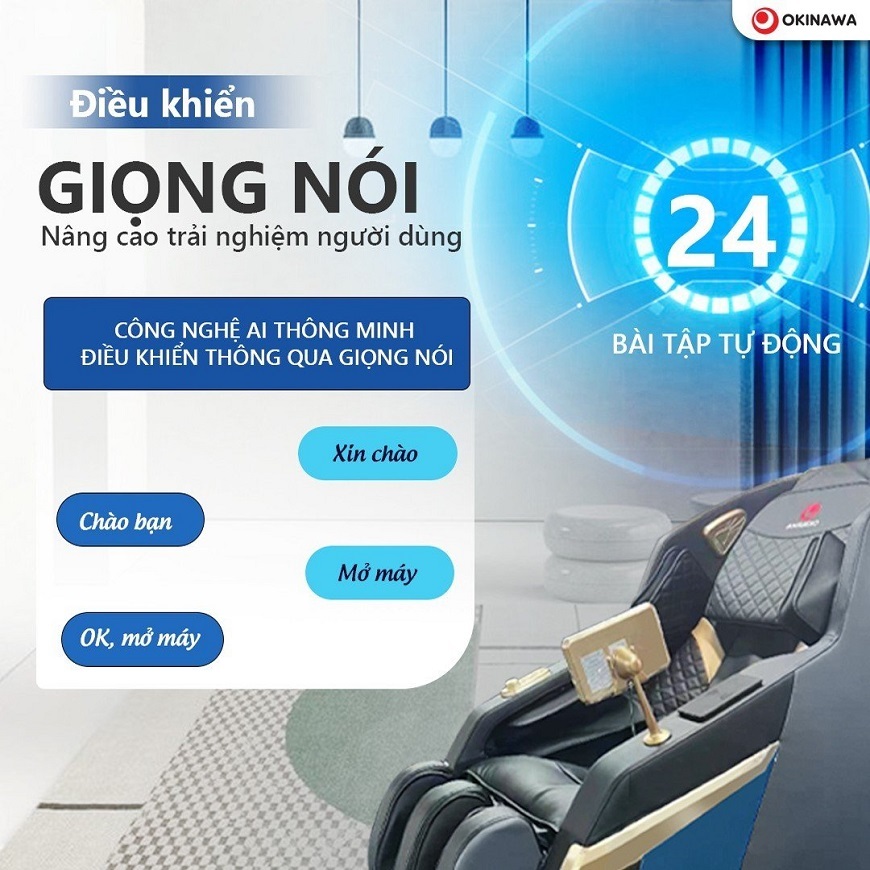 Ghế massage điều khiển bằng giọng nói