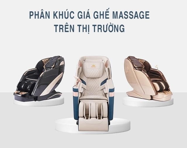 So sánh các sản phẩm ghế massage theo phân khúc giá