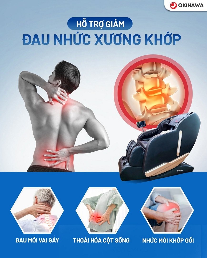 Ghế massage giúp giảm đau khớp