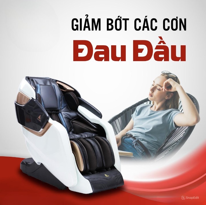 Ghế massage giúp giảm đau đầu