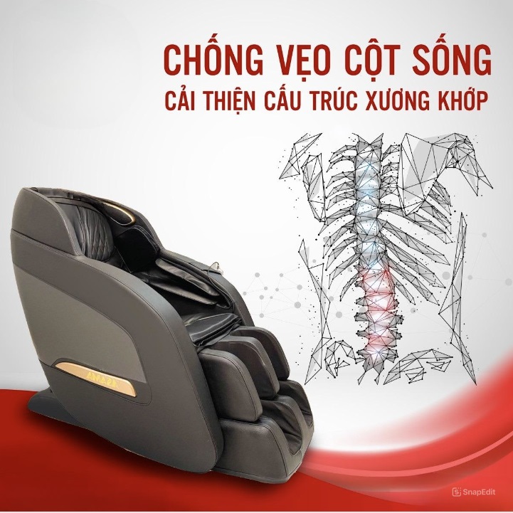 Ghế massage giúp cải thiện cấu trúc xương sống