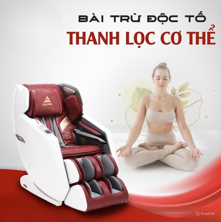 Ghế massage giúp đào thải độc tố