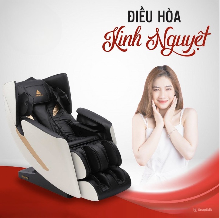 Ghế massage giúp điều hòa kinh nguyệt