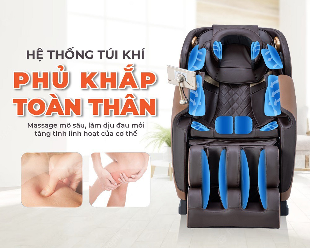 Hệ thống túi khí toàn thân xoa bóp nhịp nhàng