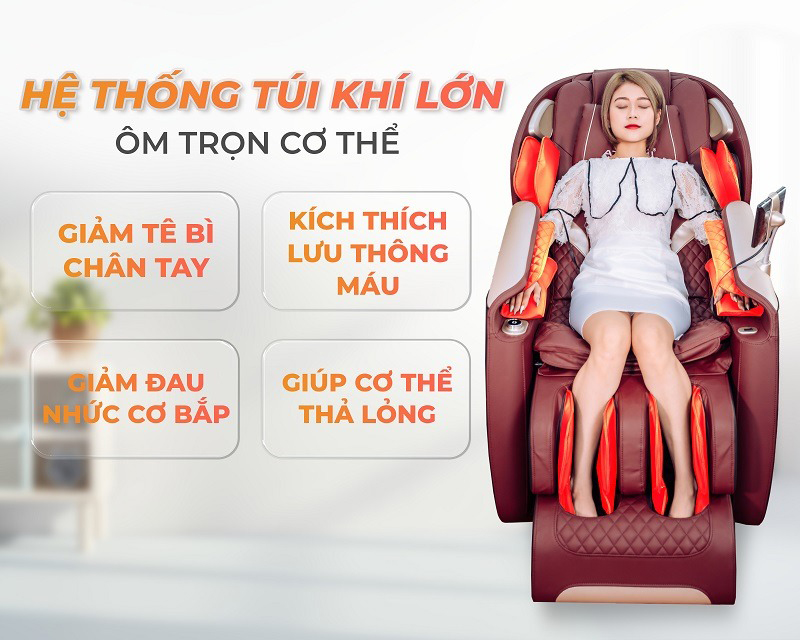 Túi khí phân bố toàn thân xoa bóp chuyên nghiệp