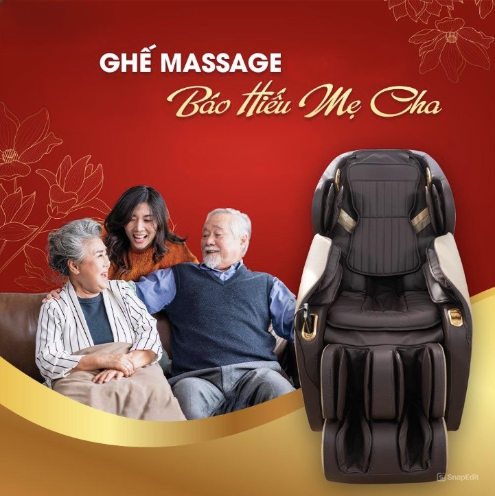 Ghế massage món quà tặng ý nghĩa cho các bậc sinh thành