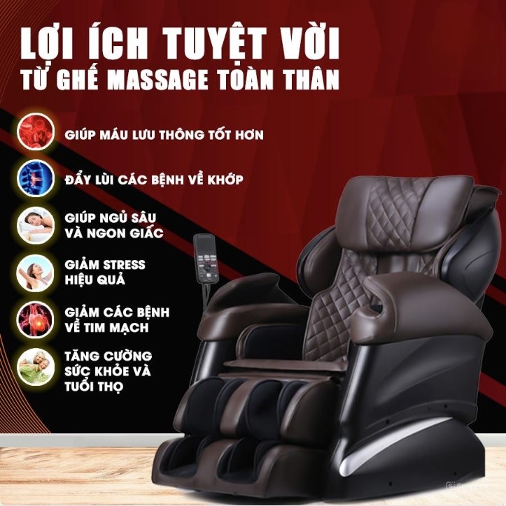 Lợi ích của ghế massage khi sử dụng cho người bị tai biến?