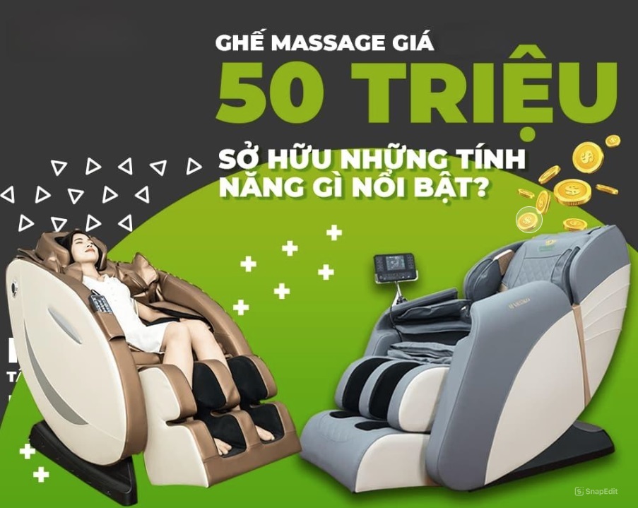 Ghế massage trung cấp giá từ 50 đến 100 triệu đồng