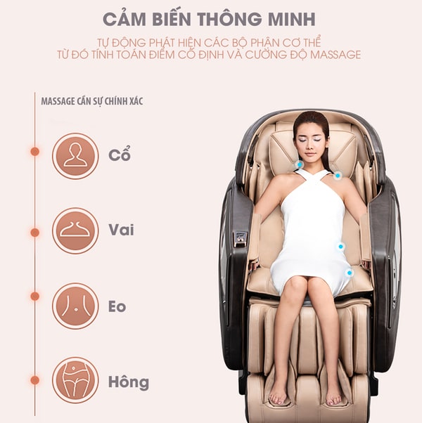 Tư thế ngồi đúng của ghế massage