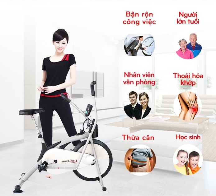 Xe đạp tập trong nhà phù hợp với đối tượng nào