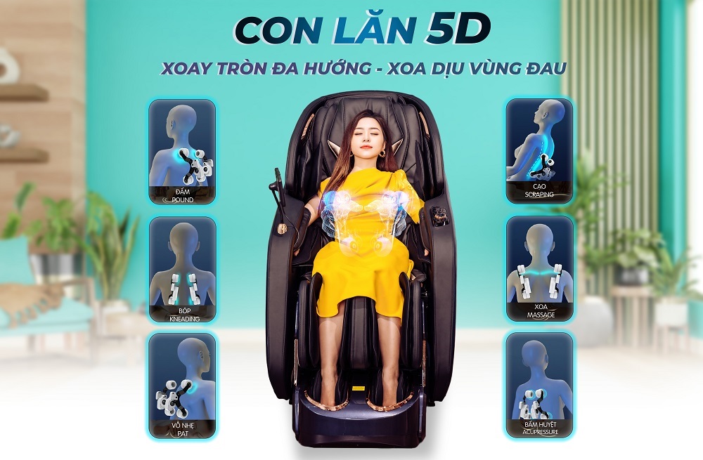 Lợi ích của ghế massage công nghệ 5D