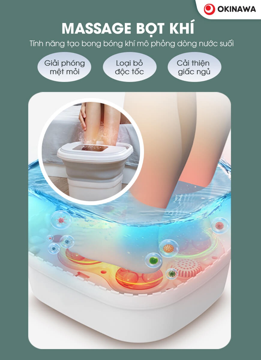 máy ngâm chân massage Okinawa OS-22 6