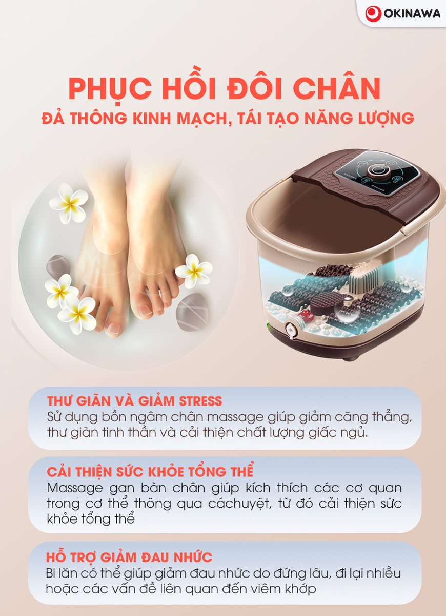 máy ngâm chân massage Okinawa OS-24 7