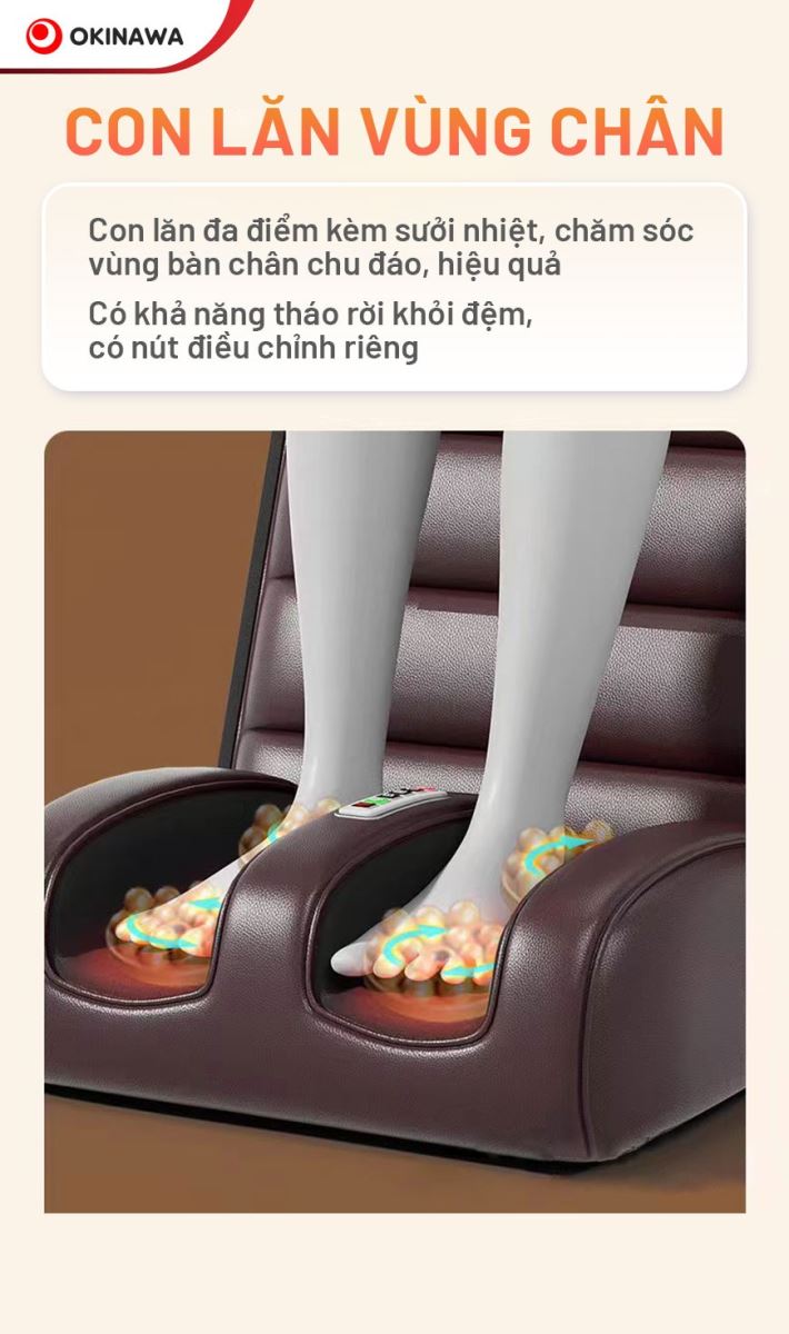 đệm massage toàn thân Okinawa OS-27 5