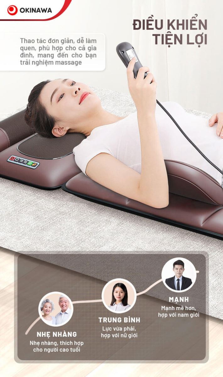 đệm massage toàn thân Okinawa OS-27 6