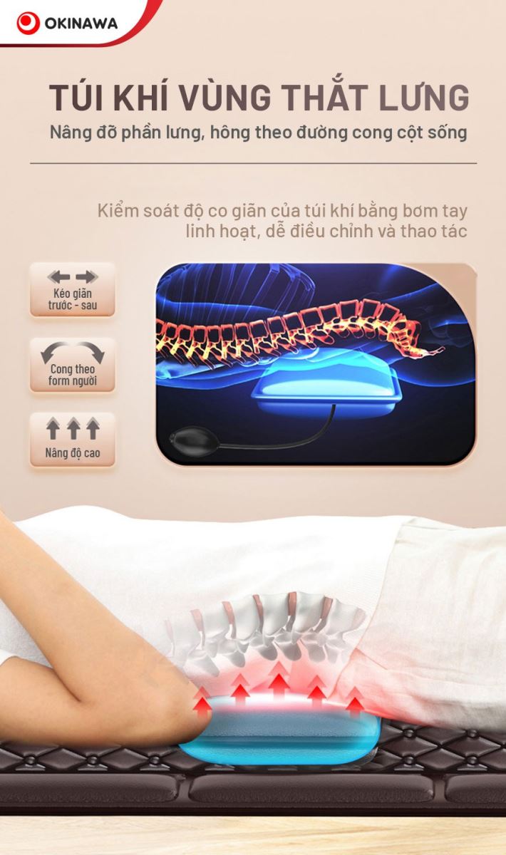 đệm massage toàn thân Okinawa OS-27 7