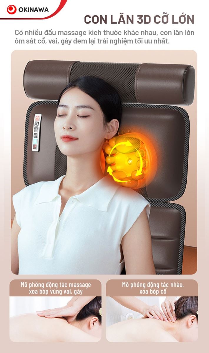 đệm massage toàn thân Okinawa OS-27 9