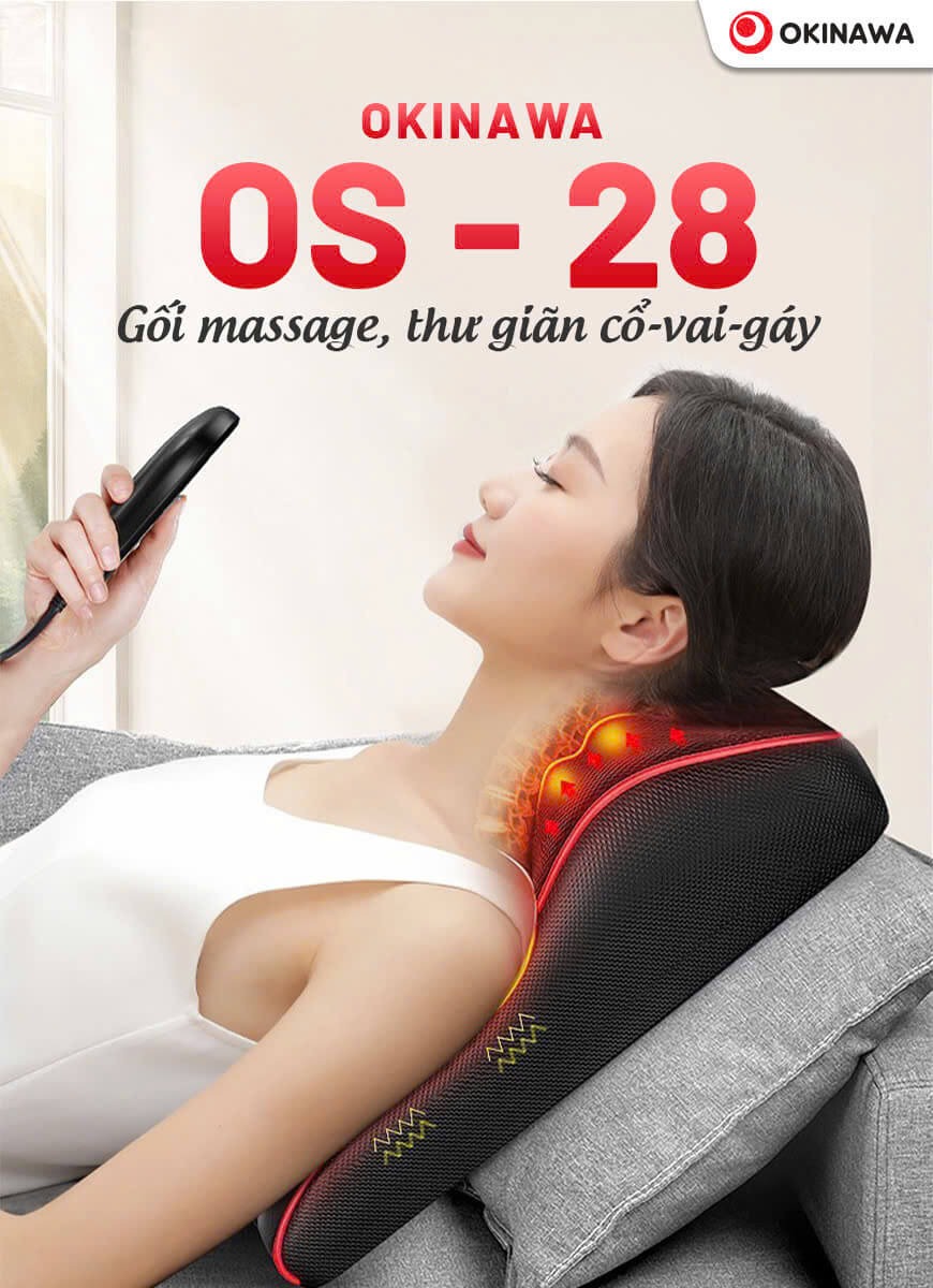 gối tựa lưng massage Okinawa OS-28 1