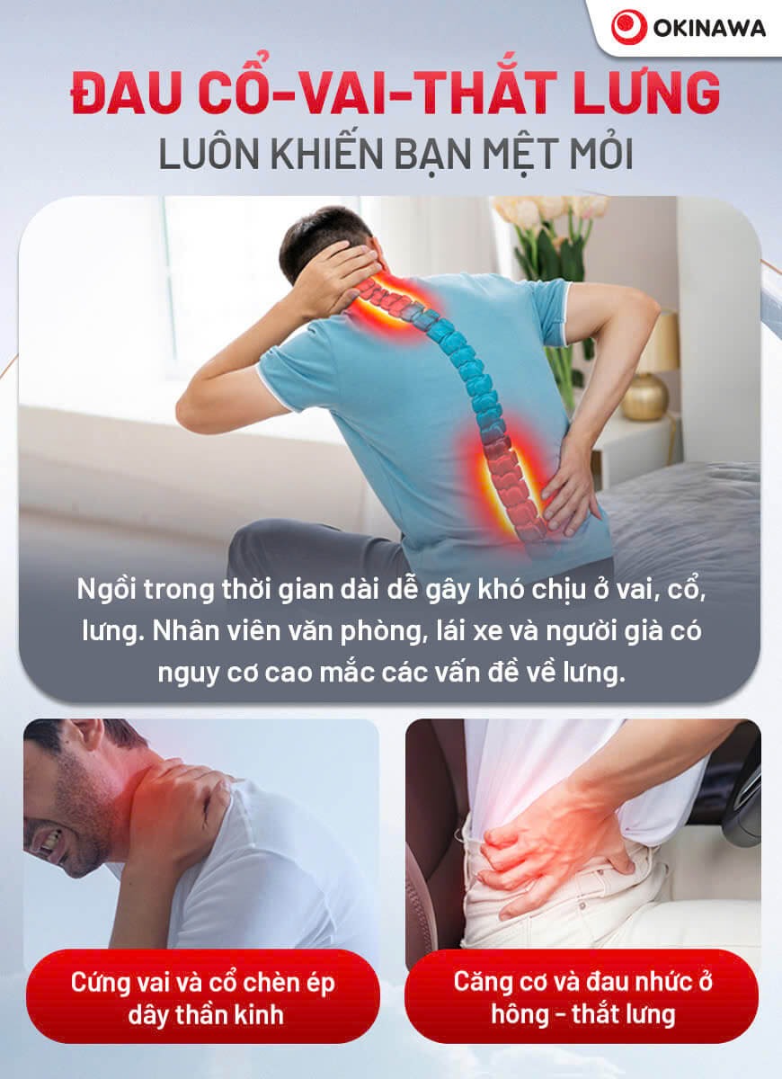 gối tựa lưng massage Okinawa OS-28 2