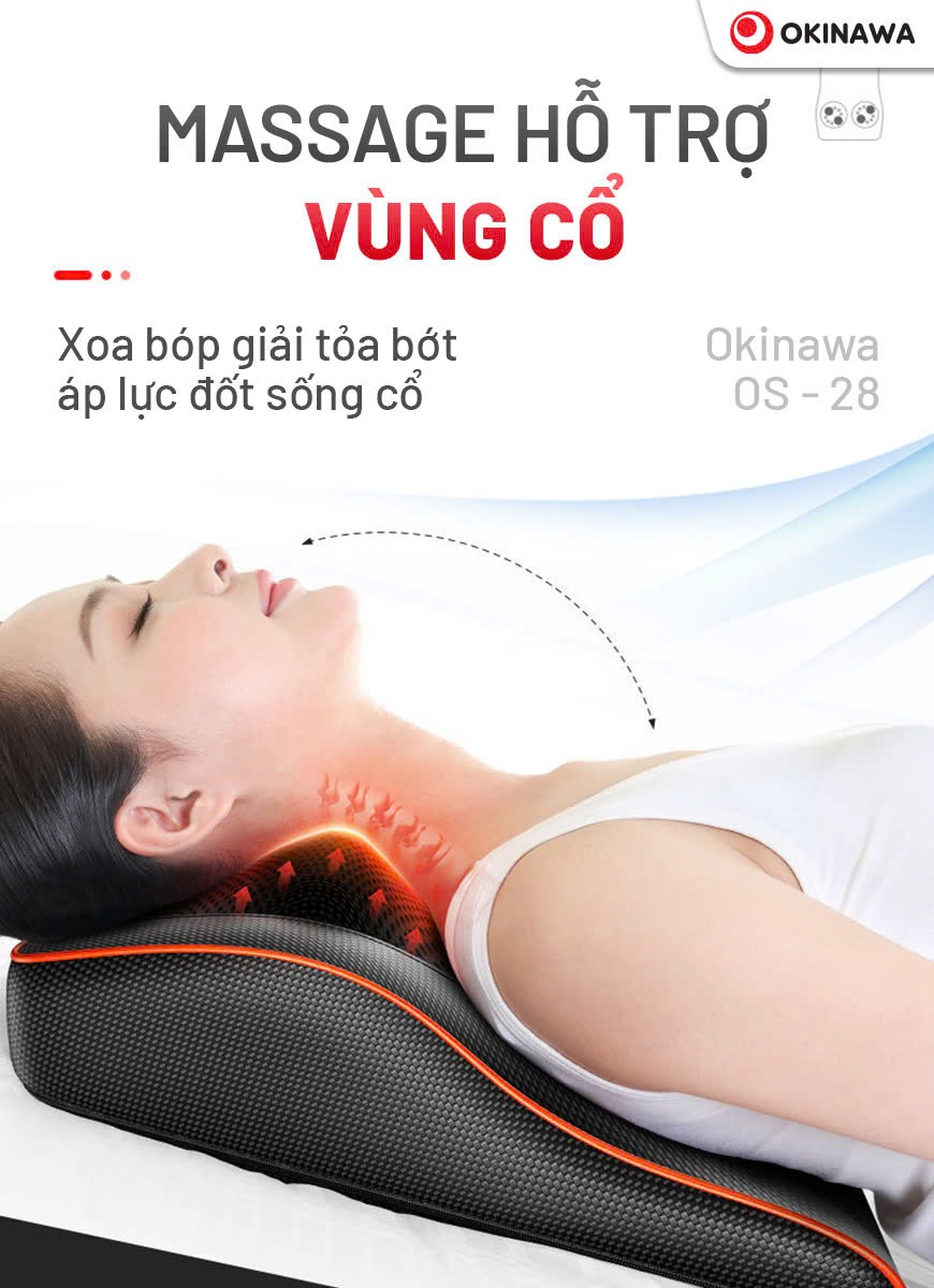 gối tựa lưng massage Okinawa OS-28 4